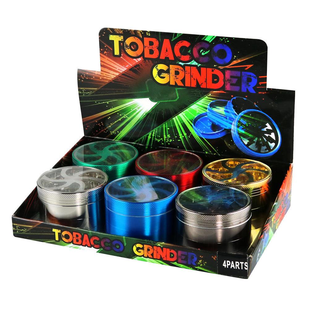 6PC DISPLAY - 4pc Aluminum Grinder - 2.5" - Assorted Colors