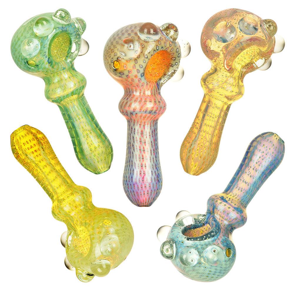 5PC SET- Pulsar Matrix Portal Bubbles Spoon Pipe -4"/Asst Clrs