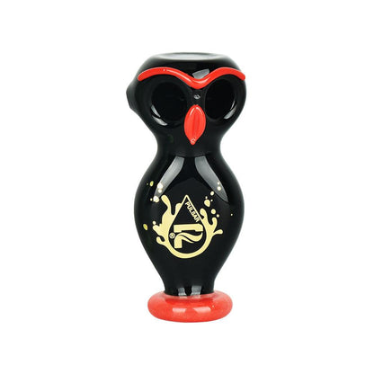 Pulsar Wise Owl Double Bowl Hand Pipe - 4"/Colors Vary