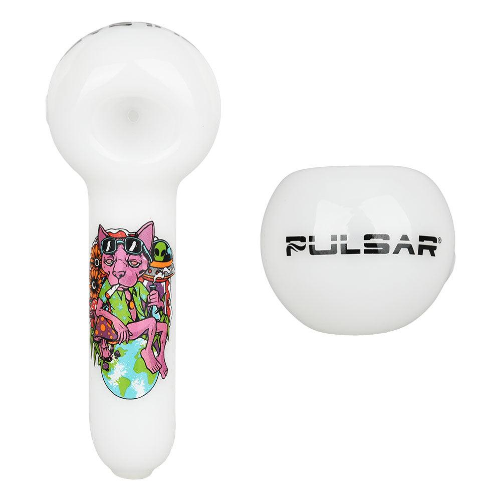 Pulsar Artist Series Spoon Pipe - Chill Cat / 5"