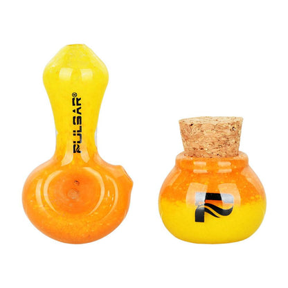 Pulsar Puff & Stash Glass Spoon Pipe & Jar | 2.5"