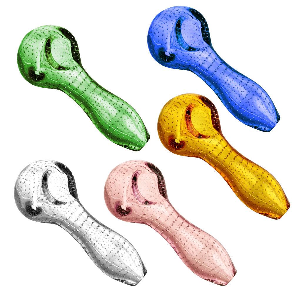 Pulsar Bubble Matrix Spoon Pipe - 4" / Colors Vary