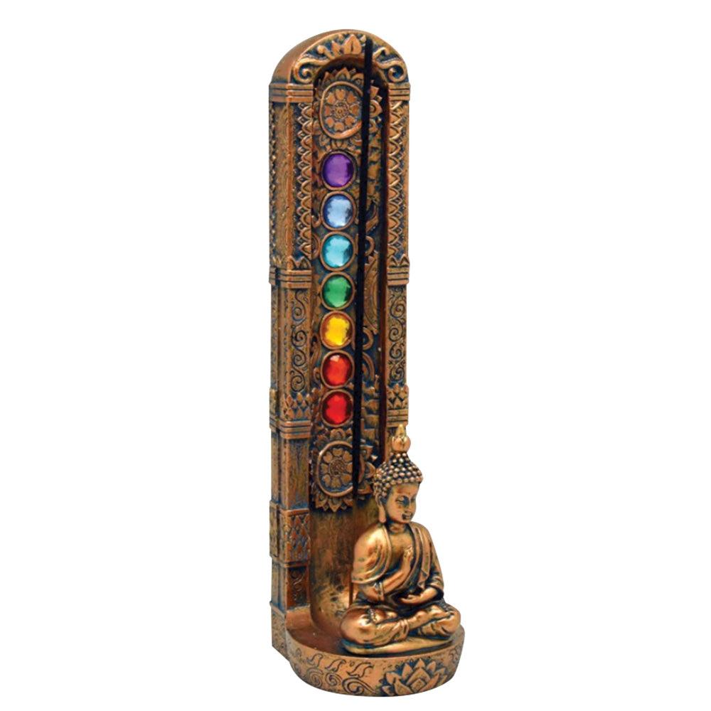 Standing Chakra Buddha Incense Burner - Polyresin