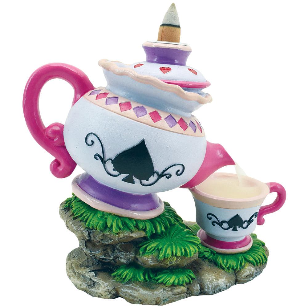 Teapot Backflow Polyresin Incense Burner - 5.25"