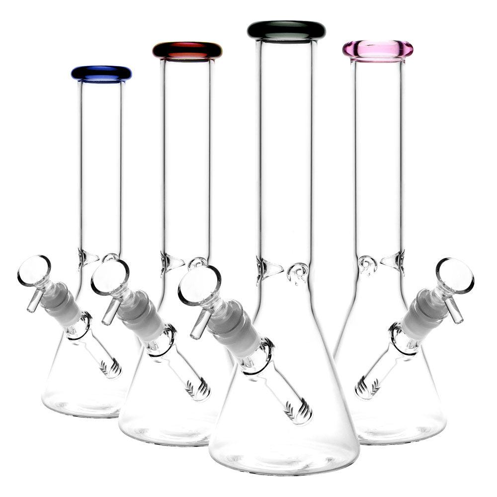 Classic Glass Beaker Light Water Pipe | 14mm F | Colors Vary