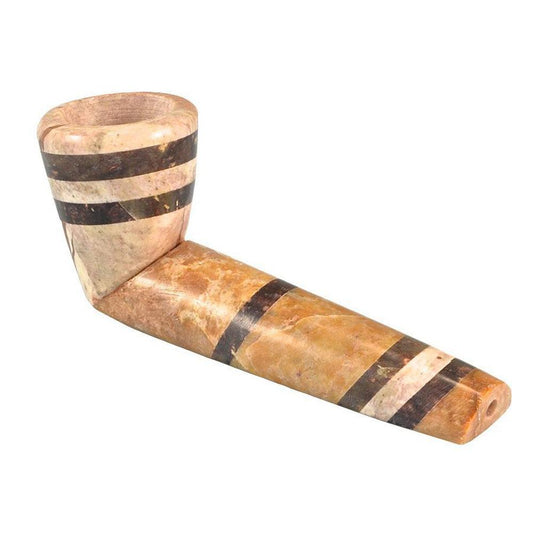 Tri-Tone Marble-Colored Stone Pipe