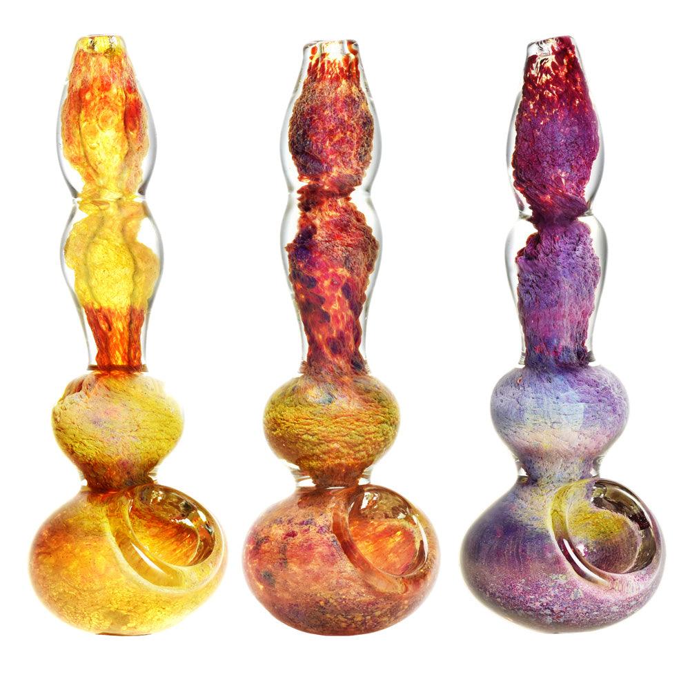 Warped Desires Fritted Deco Glass Hand Pipe - 5"/Colors Vary