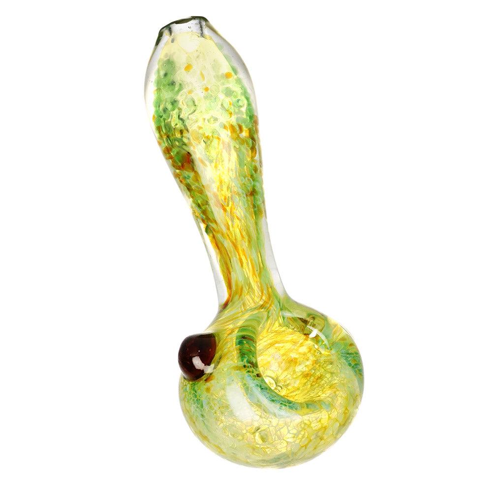 Fall Fire Fritted Glass Spoon Pipe - 4.25"