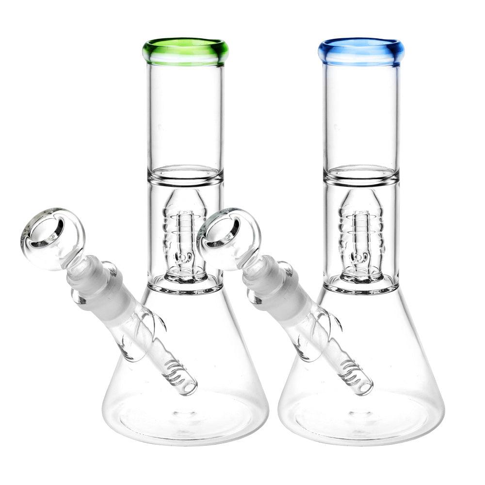 Stacked Showerhead Perc Beaker Water Pipe - 8" / 14mm F