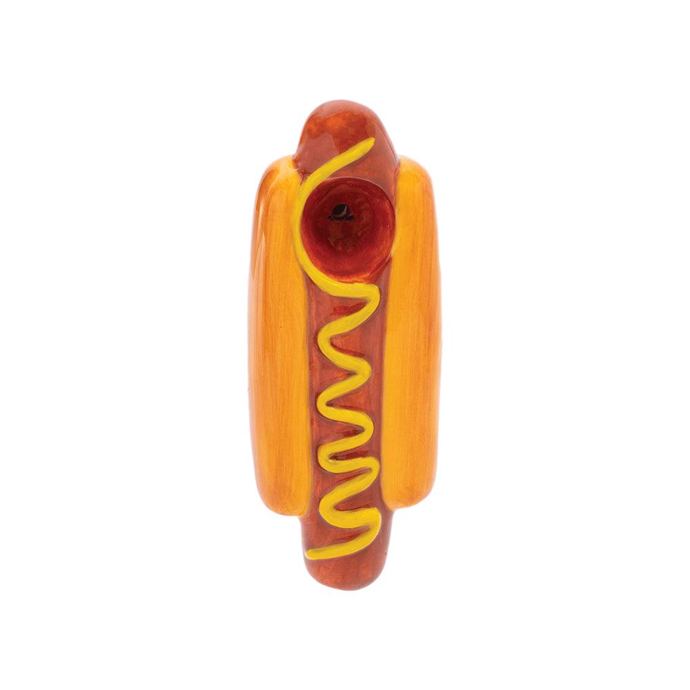 Wacky Bowlz Hot Dog Ceramic Hand Pipe | 4.5"