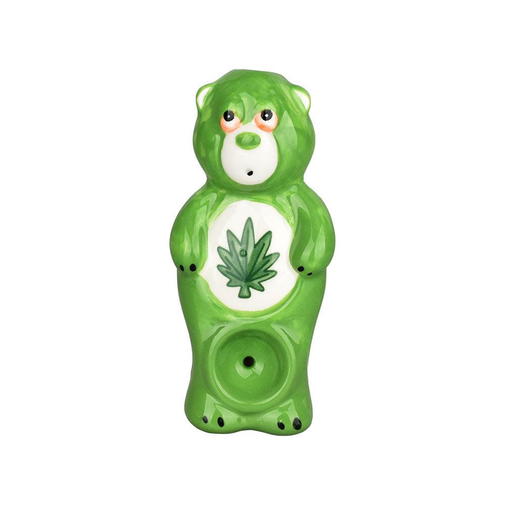 Wacky Bowlz Stoner Bear Ceramic Hand Pipe - 4"