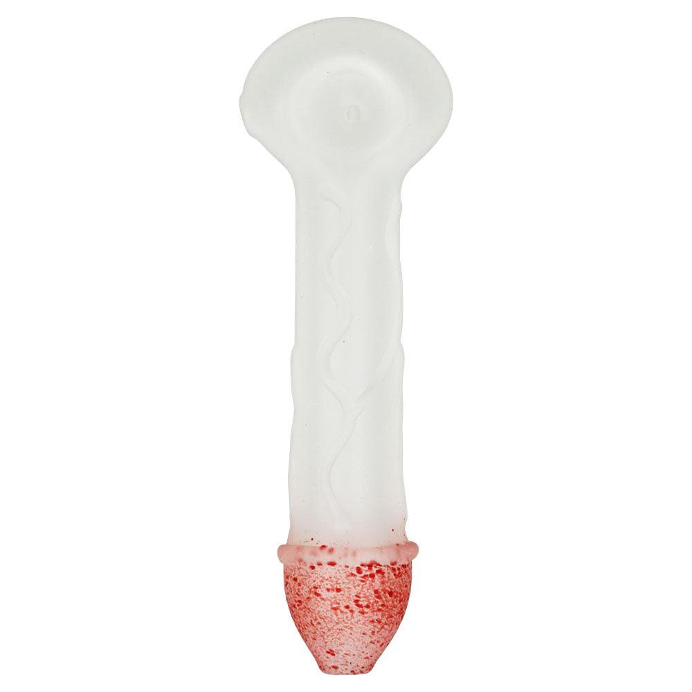 Phosphorescent Phallus Glow in the Dark Glass Pipe - 6.25"