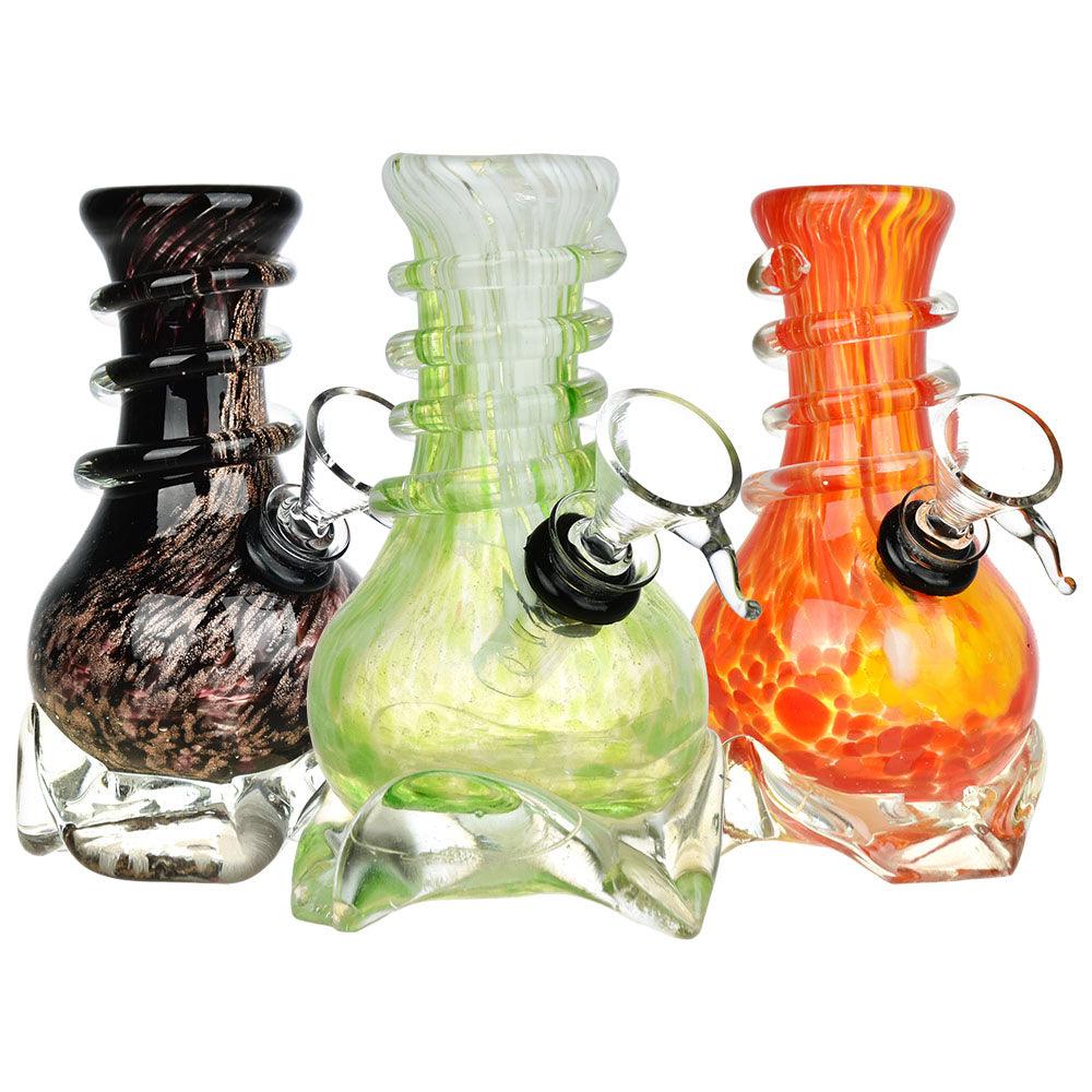 Slip In To The Flow Soft Glass Water Pipe - 5" / Colors Vary