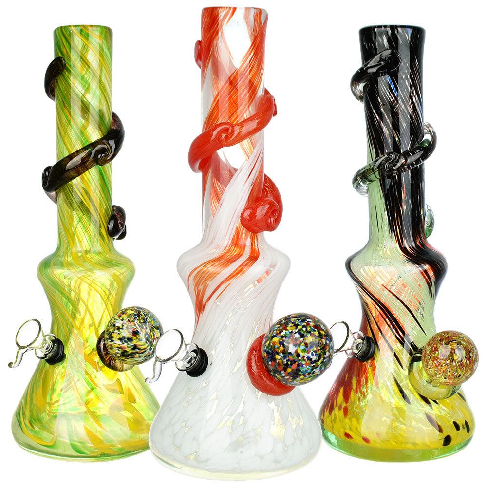 Manifest Passion Soft Glass Water Pipe - 12.75" / Colors Vary