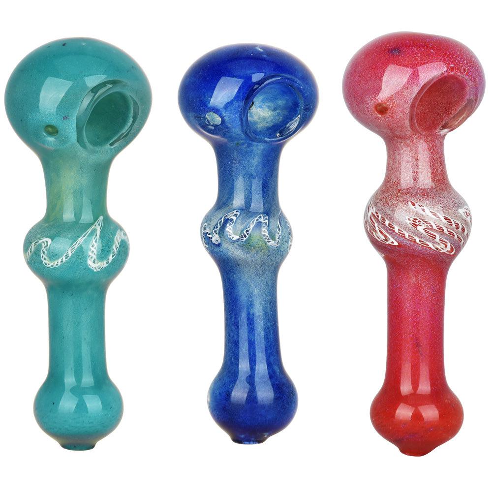 Galactic Center Micro-Frit Spoon Pipe - 5.5" / Colors Vary