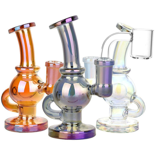 Visible Spectrum Electroplated Glass Ball Rig - 4.75" / 14mm F / Colors Vary