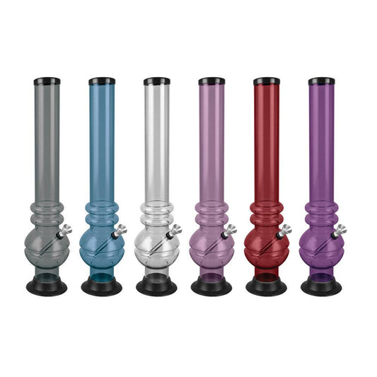 Bubble Acrylic Water Pipe - 18" / Colors Vary