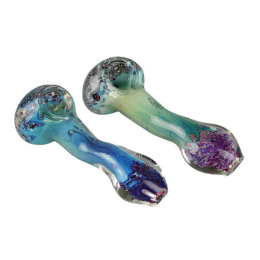 Silver Fumed Glass Spoon Pipe