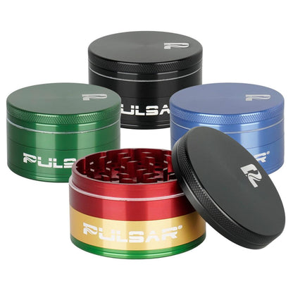 Pulsar Solid Top Aluminum Grinder - 4pc / 2.5"