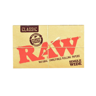 25pc Display-Raw Single Wide Rolling Papers