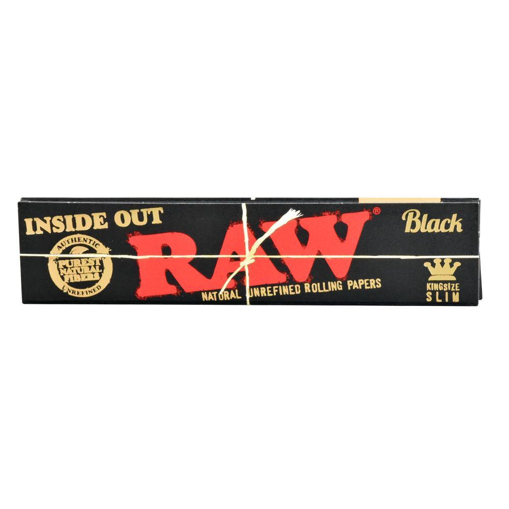 RAW Black Inside Out Rolling Papers | Kingsize Slim