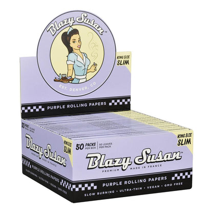 Blazy Susan Purple Rolling Papers | 50pk | 50pc Display