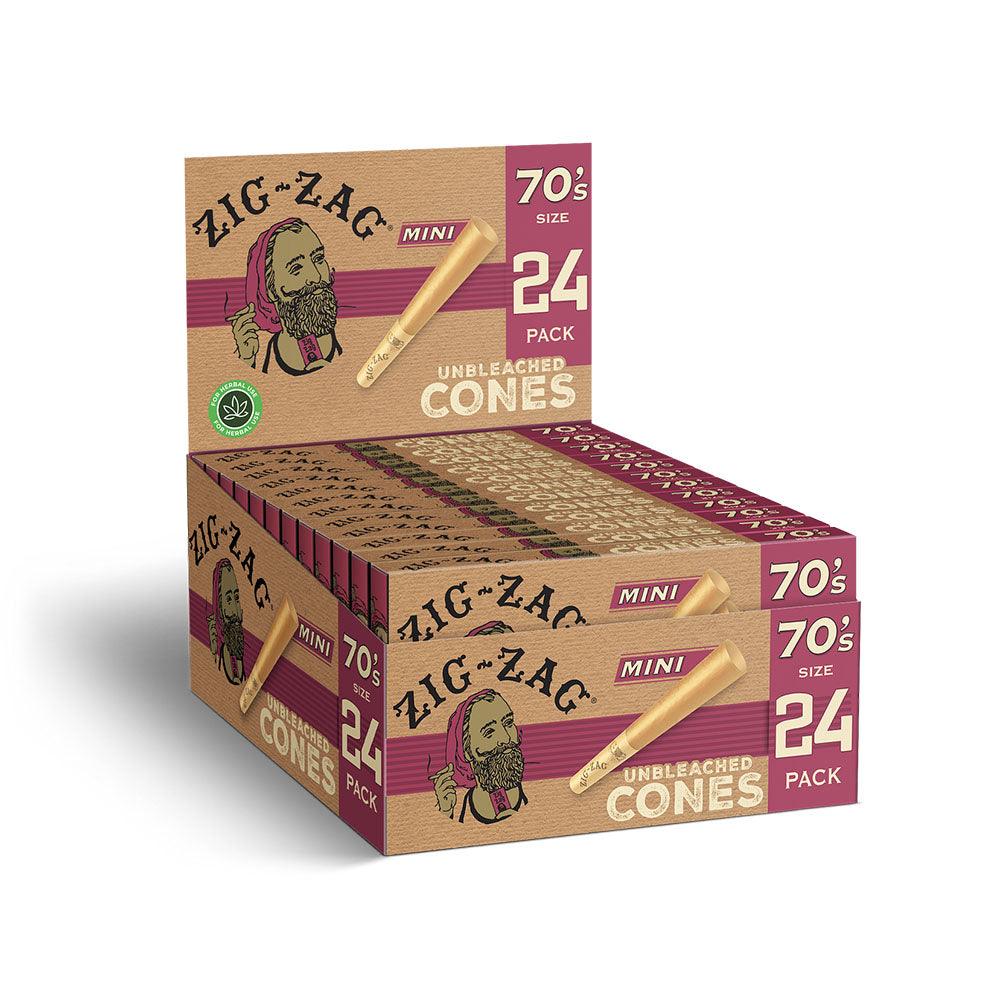 Zig Zag Unbleached Mini Cones | 70mm