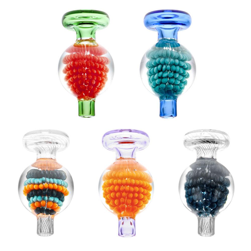 Encased Blackberry Pattern Bubble Carb Cap- 27mm/Colors Vary