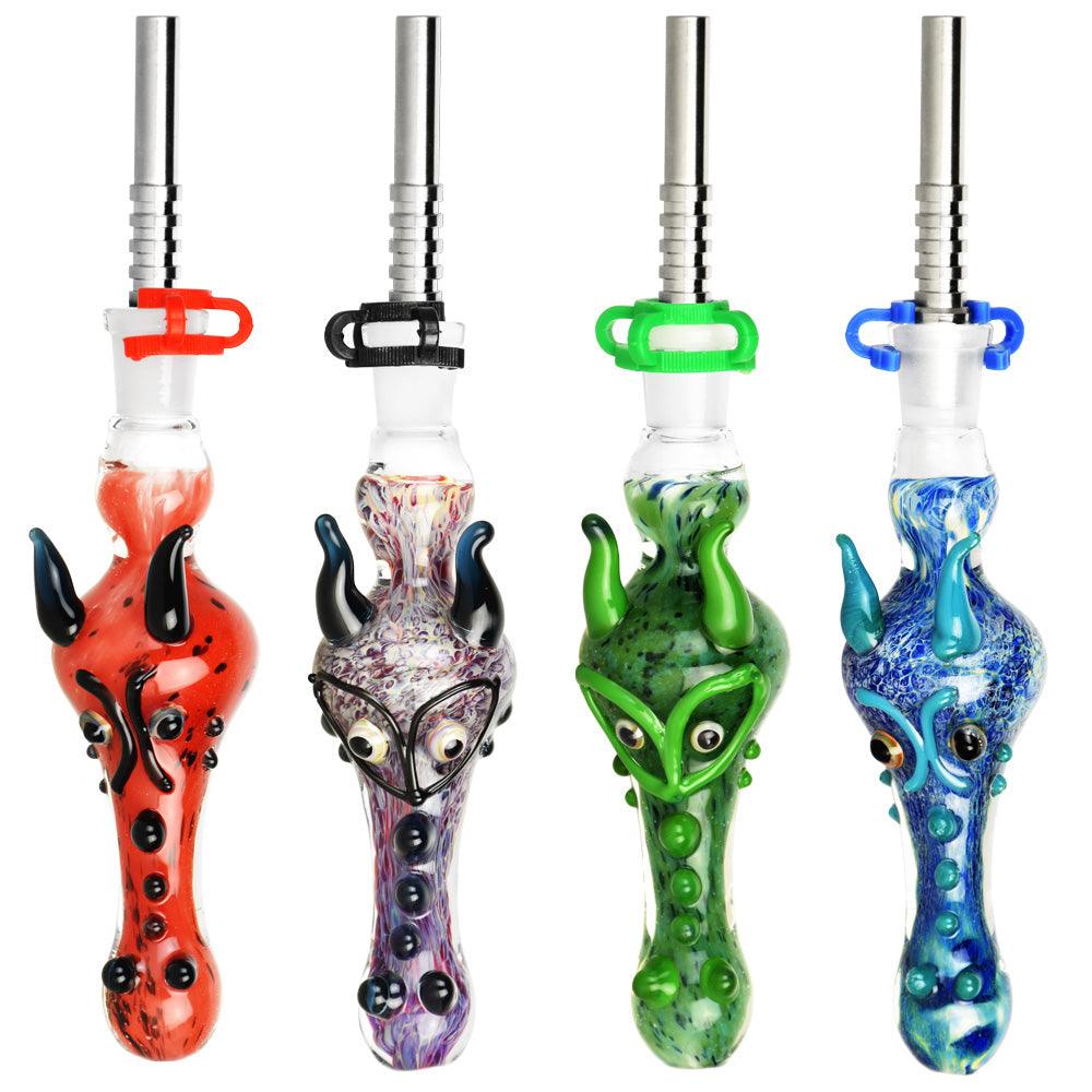 Dragon Snout Glass Vapor Straw w/ Titanium- 4.5"/Colors Vary