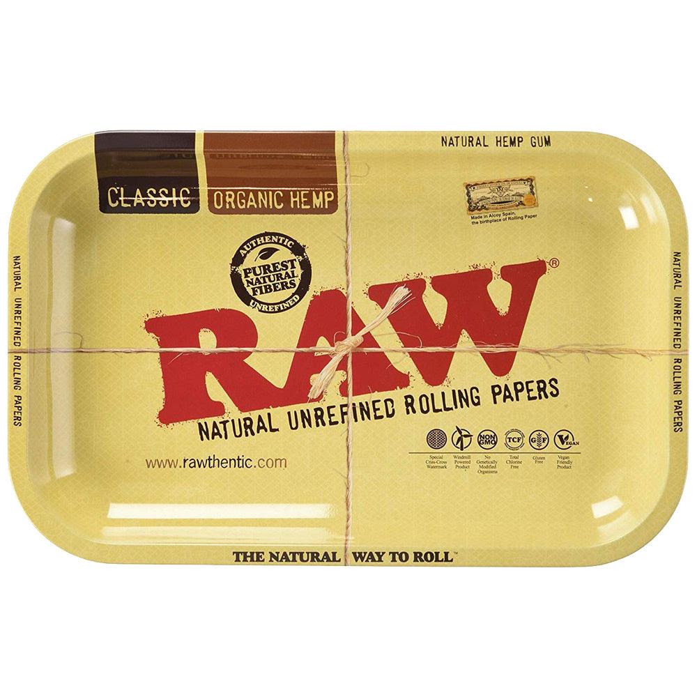 11" x 7" Raw Aluminum High Sided Rolling Tray