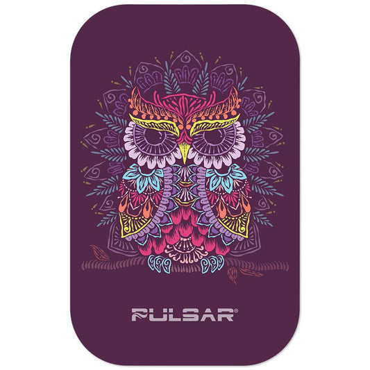 Pulsar Magnetic Rolling Tray Lid - 11"x7" / Owl Mandala