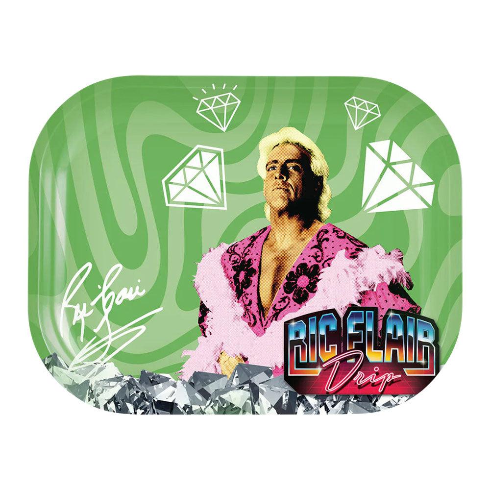 Ric Flair Drip Metal Rolling Tray | Pink Boa Diamond Sky