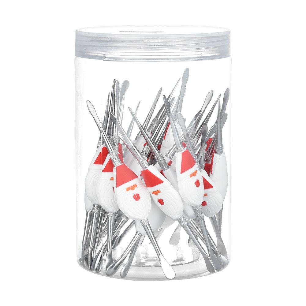 30PC TUB - Santa Claus Stainless Steel Dab Tool - 4.5"