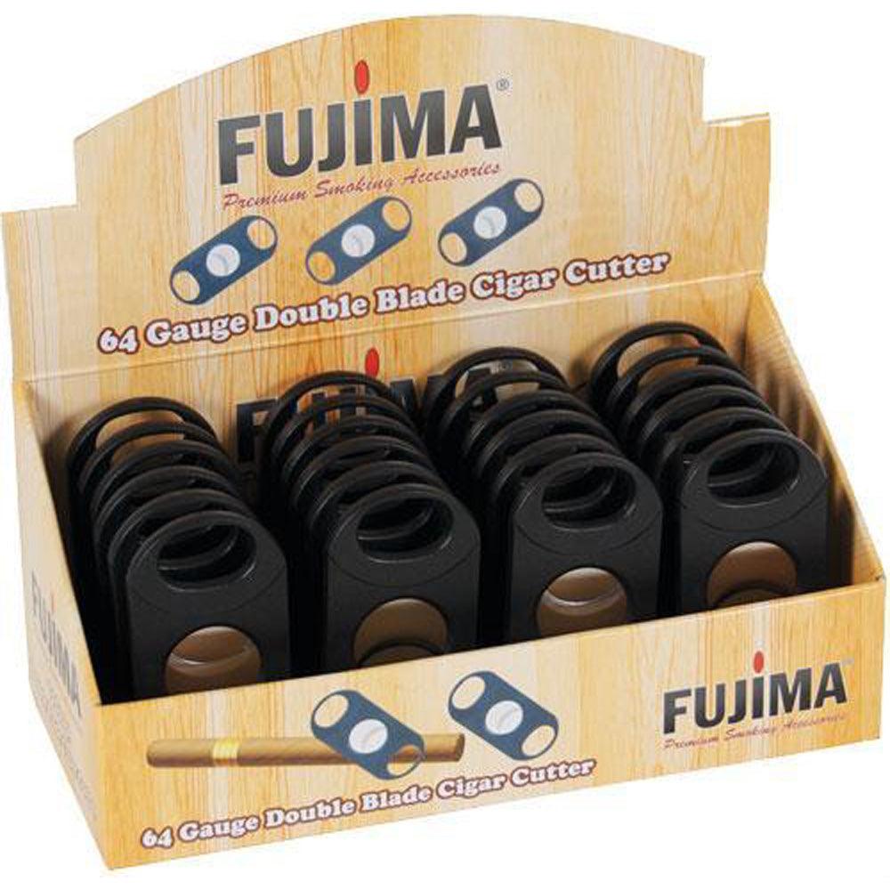 24pc Display - Fujima 64 Gauge Double Blade Plastic Cigar Cutter