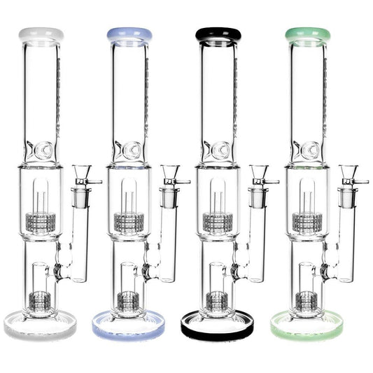 Pulsar Borosilicate Water Pipe- 16.5" / 19mm F / Colors Vary