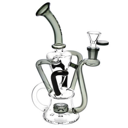 Pulsar 4-Tube Recycler Water Pipe - 9" / 14mm F / Colors Vary