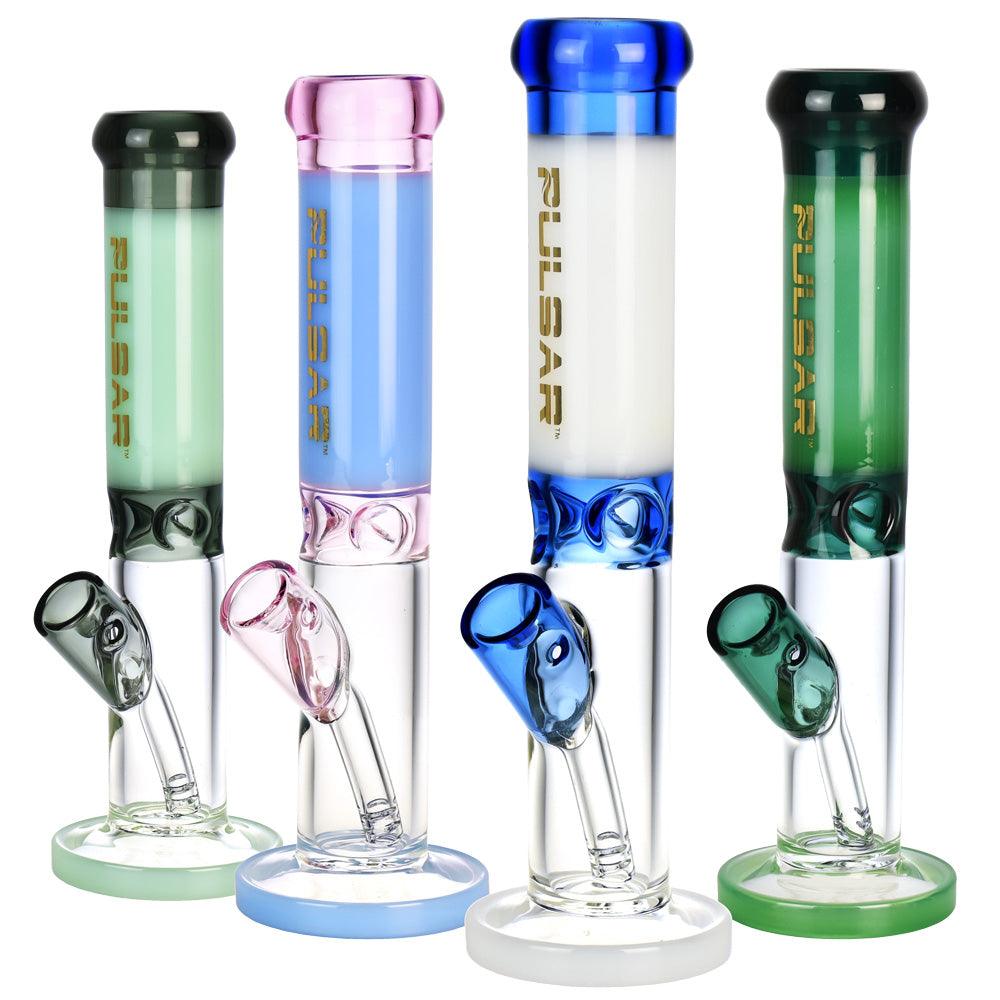 Pulsar Mini Straight Tube Water Pipe - 8.25"/Colors Vary