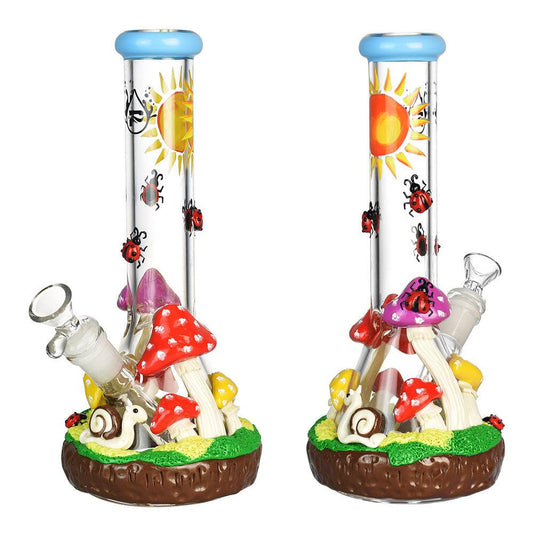 Pulsar Ladybug Shroom Beaker Water Pipe- 10.25"/14mm F